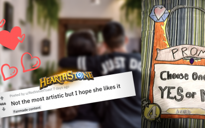 Invitation originale au bal de promotion par un fan d’Hearthstone