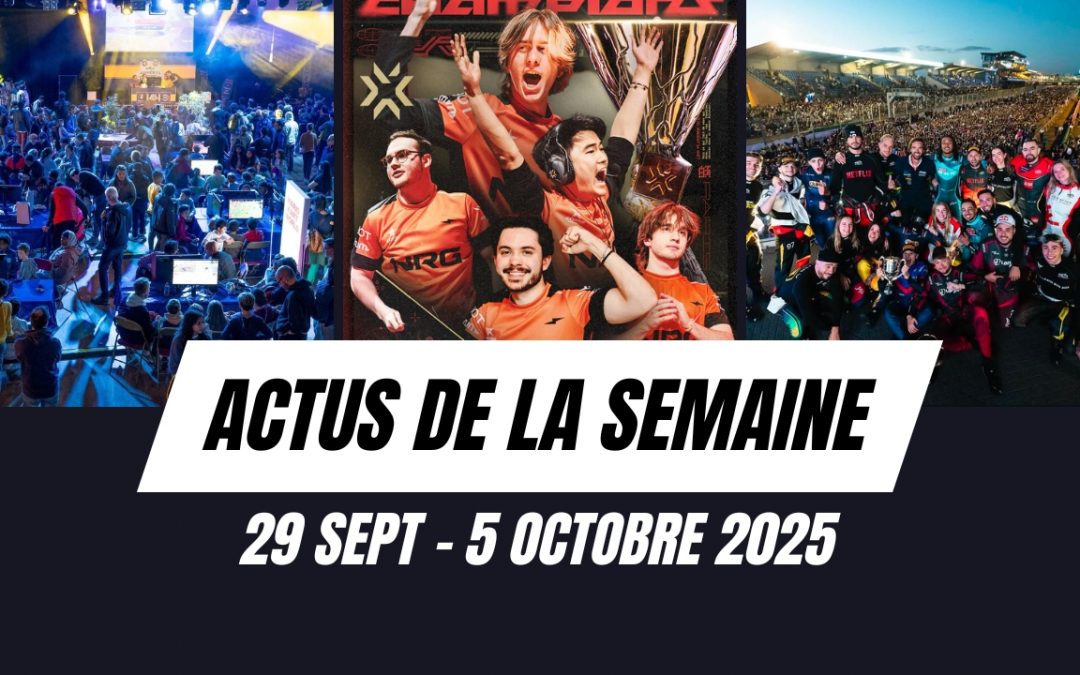 Actus de la semaine 29 septembre au 5 octobre 2025