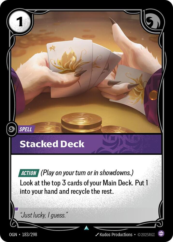 Stacked Deck, carte bannie de Riftbound